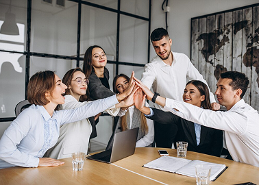 Business professionals in a meeting