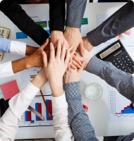 Decorative image of a team collaborating